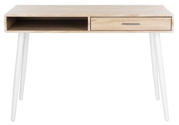 Dsk2200a Jorja 1 Drawer 1 Shelf Desk, Natural & Gold