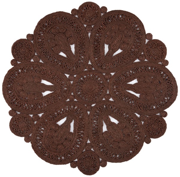 UPC 889048989283 product image for NF360T-4R 4 x 4 ft. Natural Fiber Contemporary Round Hand Woven Area Rug, Brown | upcitemdb.com