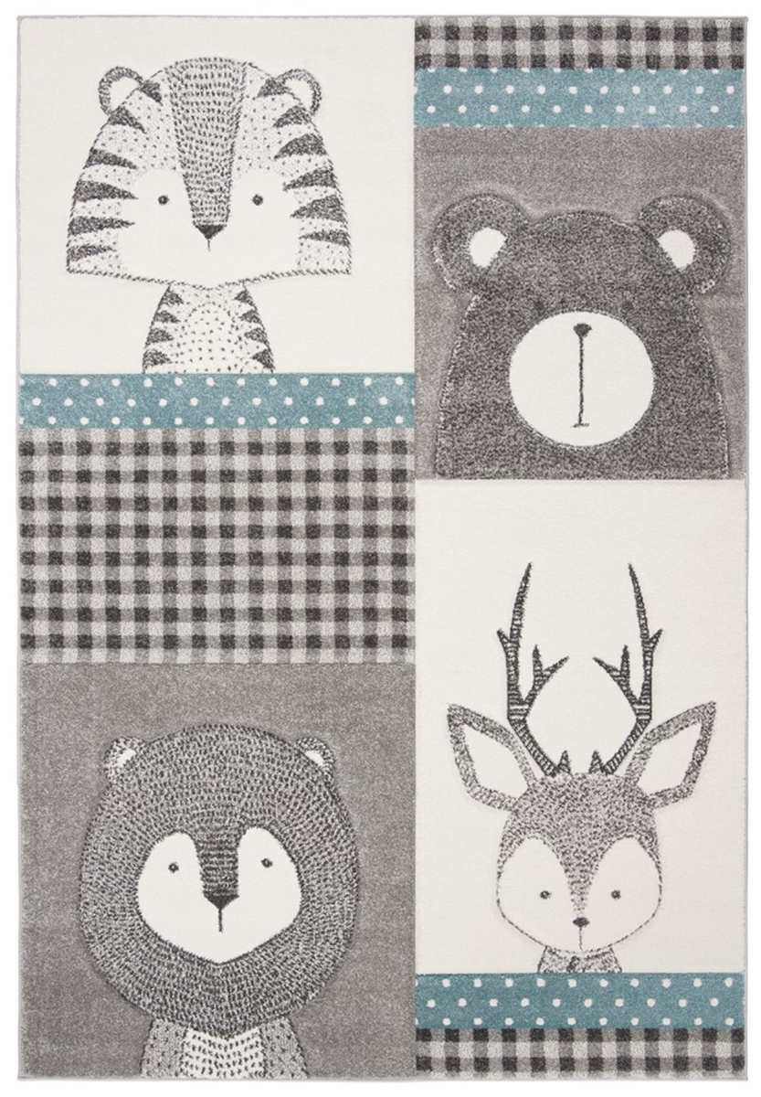 UPC 195058189682 product image for CRK188B-2 2 x 3 ft. Carousel Kids 100 Power Loomed Rectangle Area Rug, Grey  | upcitemdb.com