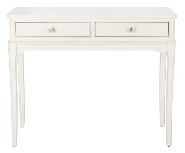 Cns5726a Opal 2 Drawer Console Table, Distressed & White
