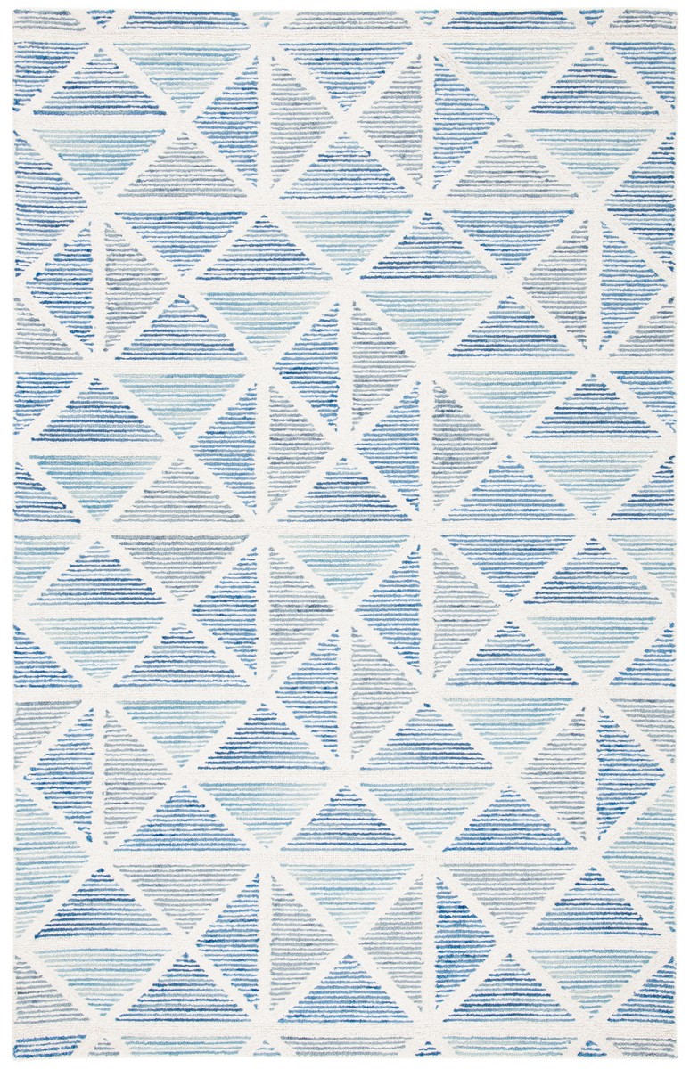 UPC 195058017817 product image for ABT655A-5 5 x 8 ft. Abstract Ivory & Blue Hand Tufted Rectangle Area Rug | upcitemdb.com
