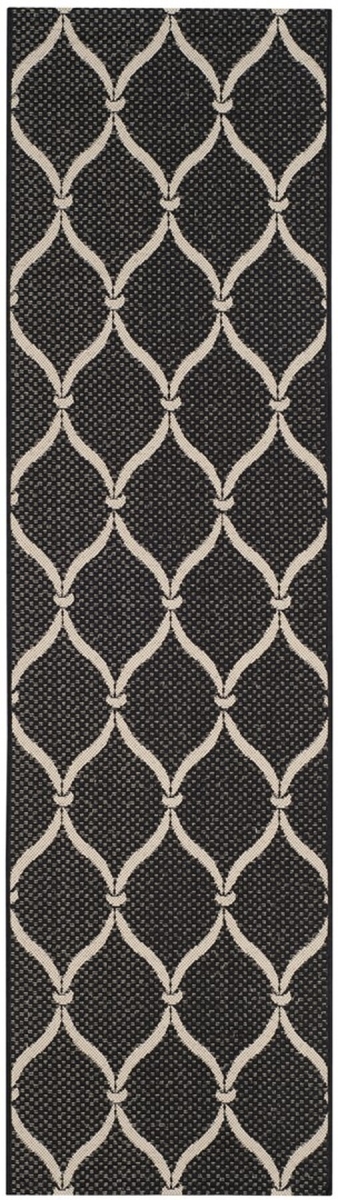 UPC 889048242982 product image for CY6654-256-28 2 ft. 3 in. x 8 ft. Courtyard Black & Beige Power Loomed Runner Ru | upcitemdb.com