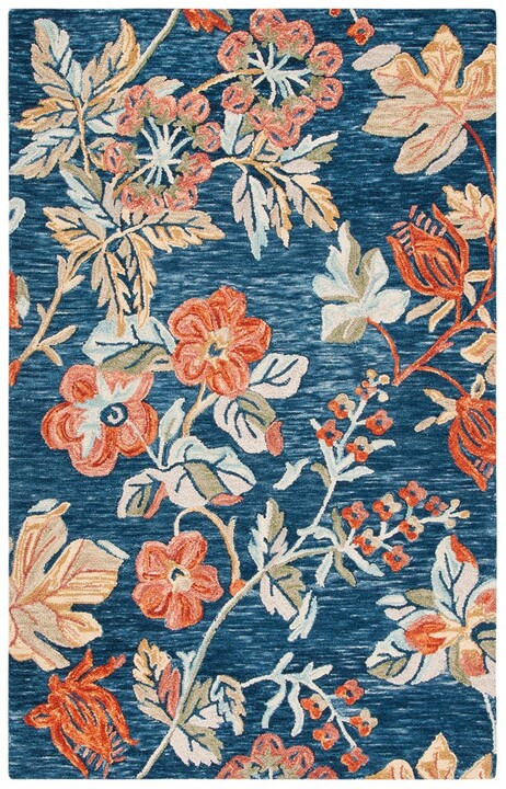 UPC 195058406949 product image for APN133M-4 4 x 6 ft. Aspen Rectangle Area Rug, Blue & Orange | upcitemdb.com
