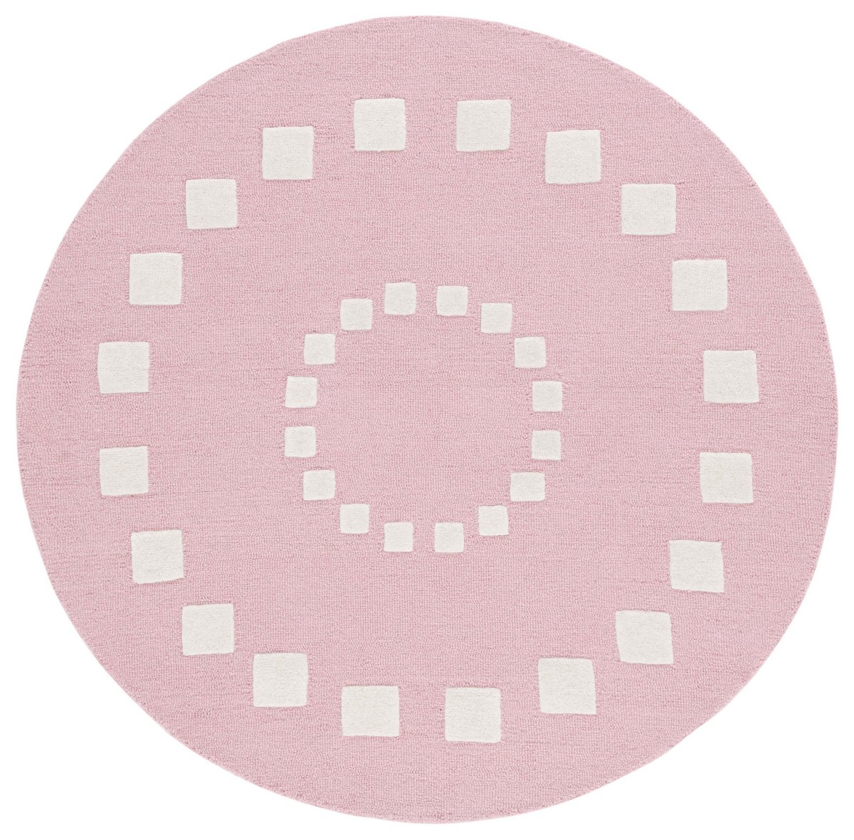 UPC 195058788021 product image for SFK925U-6R 6 x 6 ft. Kids Contemporary Round Rug, Pink & Ivory | upcitemdb.com