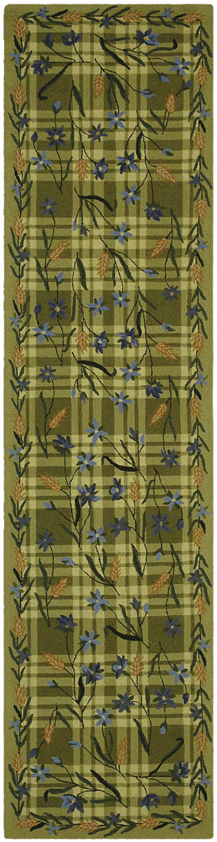 UPC 683726000020 product image for HK40A-210 2 ft. 6 in. x 10 ft. Chelsea Country Hand Tufted Runner Rug, Green | upcitemdb.com