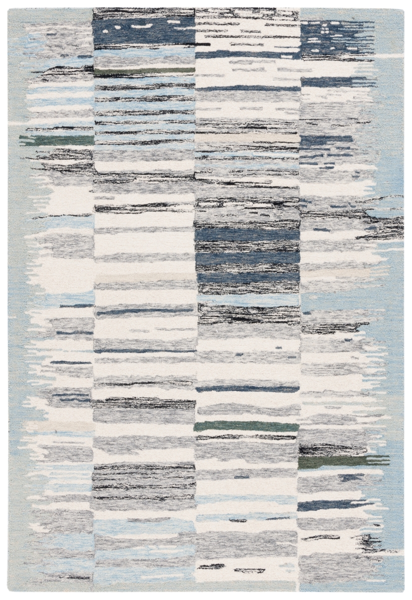 UPC 195058889186 product image for EBN701A-4 4 x 6 ft. Ebony Contemporary Rectangle Rug, Ivory & Grey | upcitemdb.com