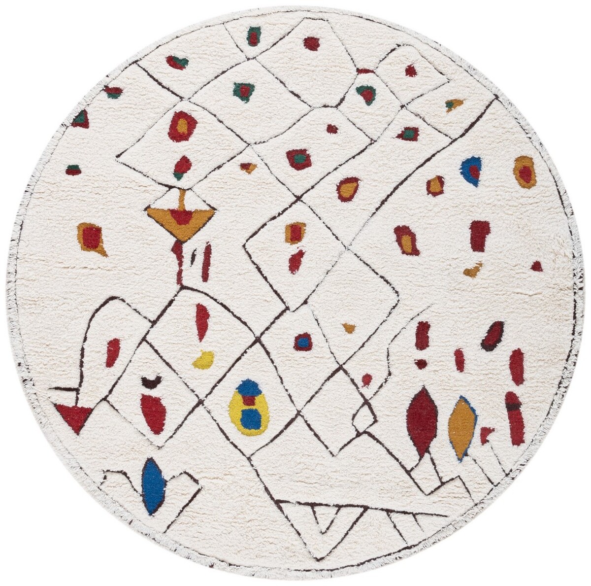 UPC 198162096570 product image for CSB922A-6R 6 x 6 ft. Casablanca Hand Tufted Bohemian Round Rug - Ivory & Red | upcitemdb.com