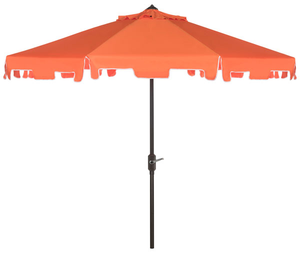 Pat8000g Zimmerman 9 Ft. Market Umbrella, Orange & White