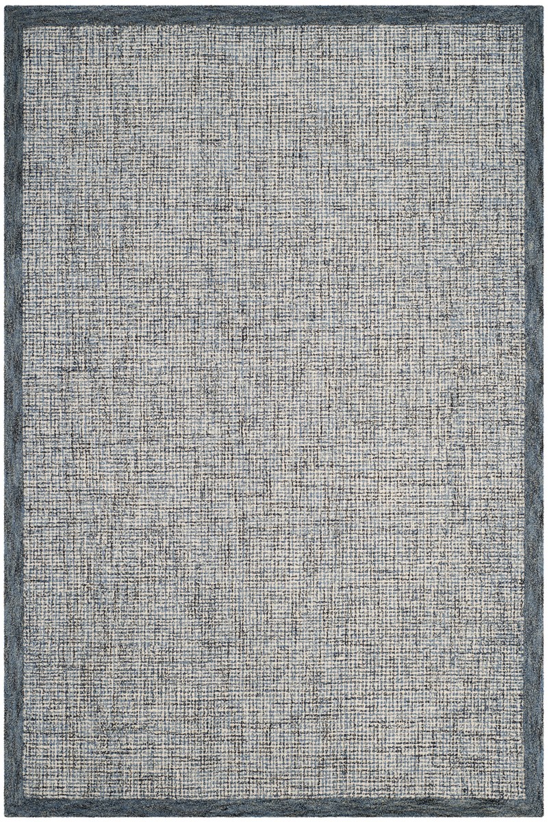 Abt220c-6 Abstract Hand Tufted Medium Rectangle Area Rug, Navy & Ivory - 6 X 9 Ft.