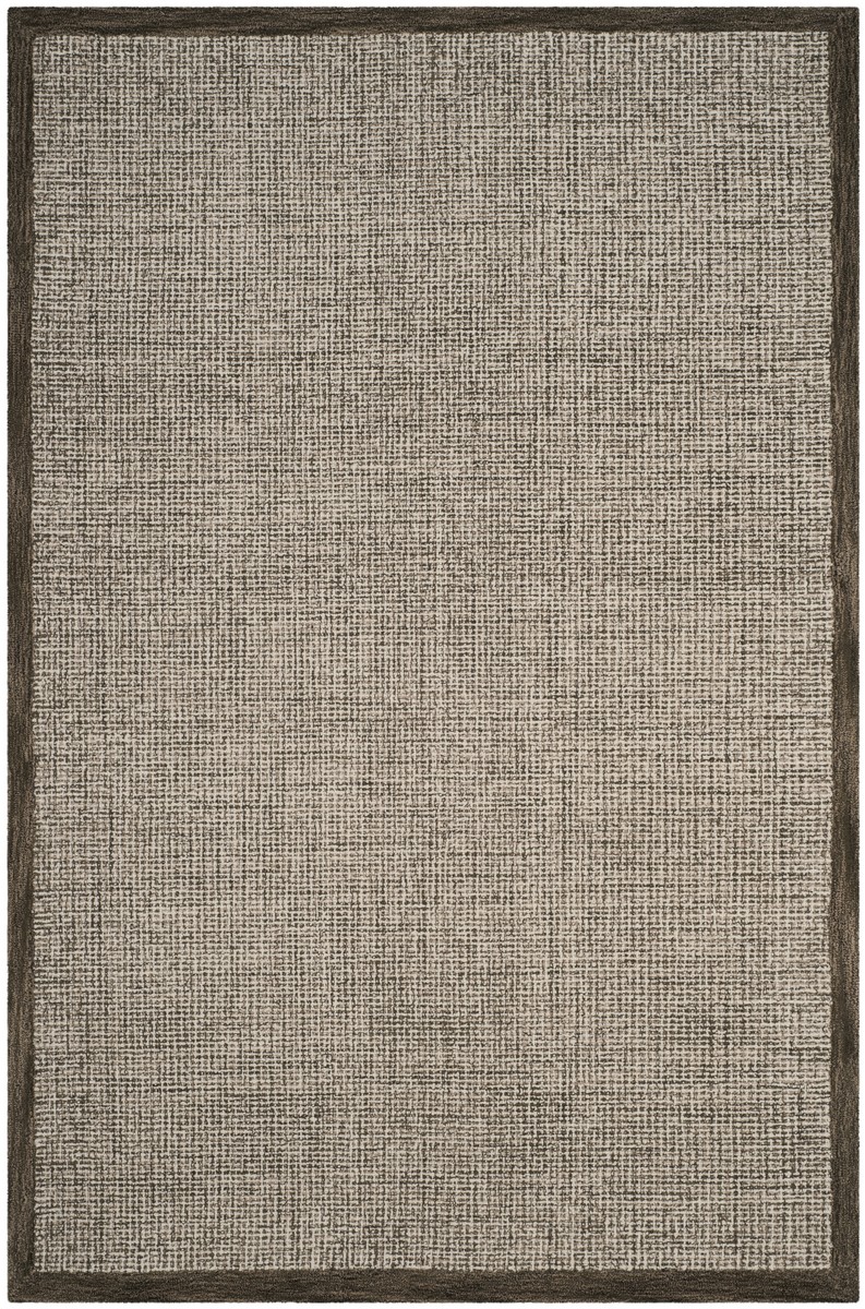 Abt220d-6 Abstract Hand Tufted Medium Rectangle Area Rug, Brown & Ivory - 6 X 9 Ft.