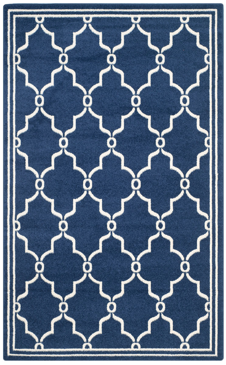 Amt414p-10 Amherst Large Rectangle Area Rug, Navy & Beige - 10 X 14 Ft.