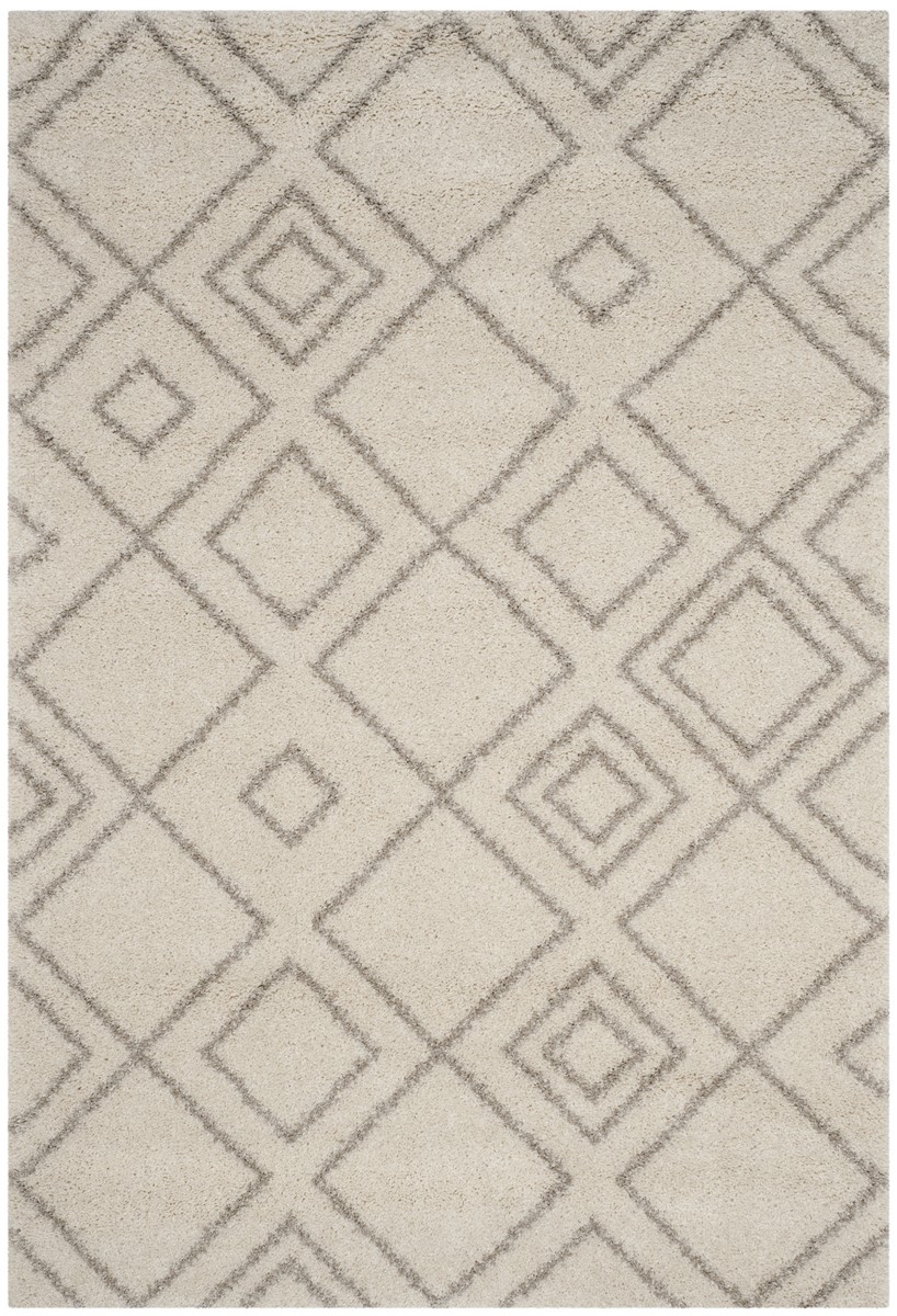 Asg744a-5 Arizona Shag Power Loomed Medium Rectangle Area Rug, Ivory & Beige - 5 Ft.-1 In. X 7 Ft.-6 In.