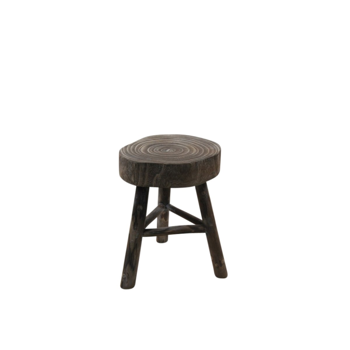 14339-04 15.75 In. Wooden Stool, Gray
