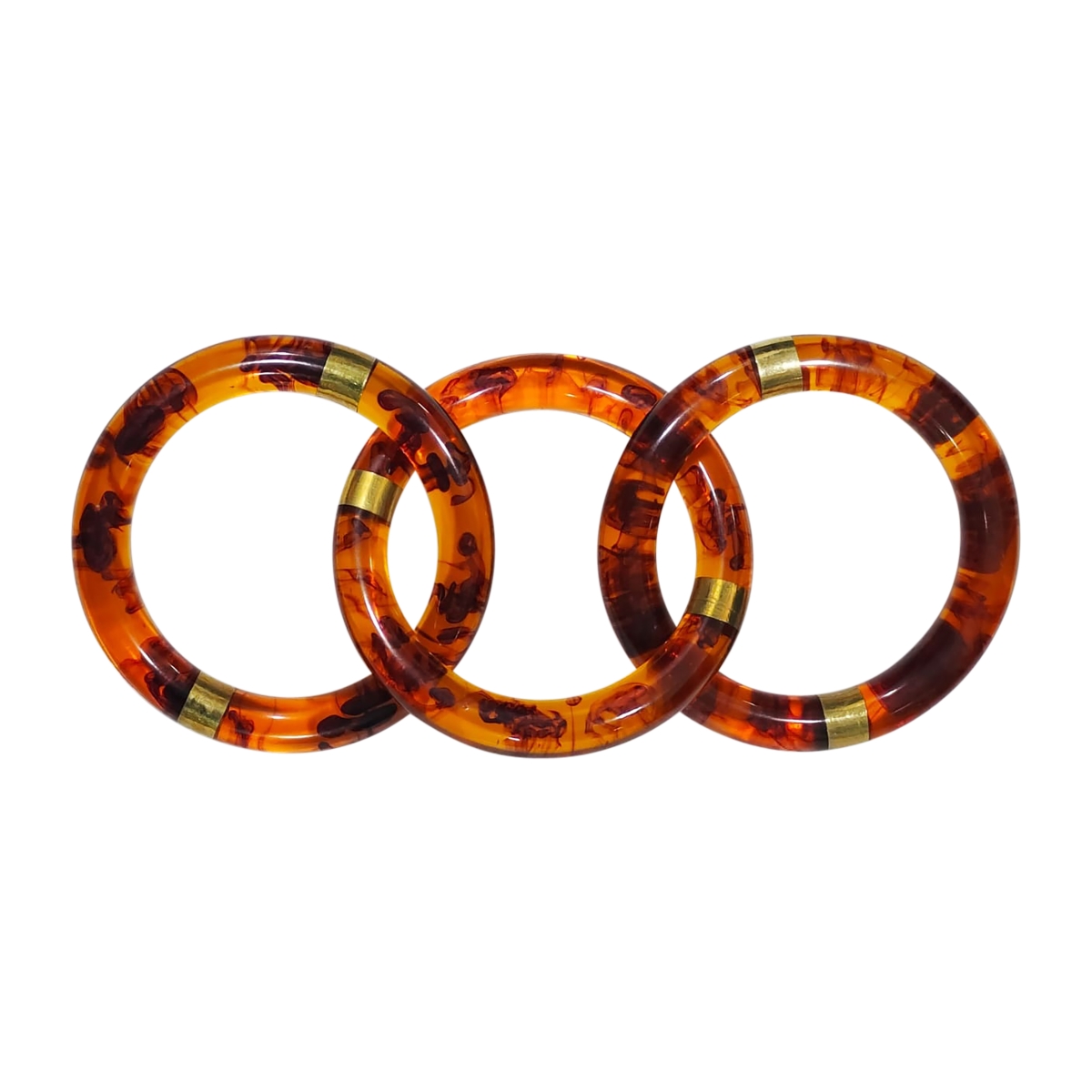 19123-01 13 in. Resin Tortoise Chain with Brass, Multi Color