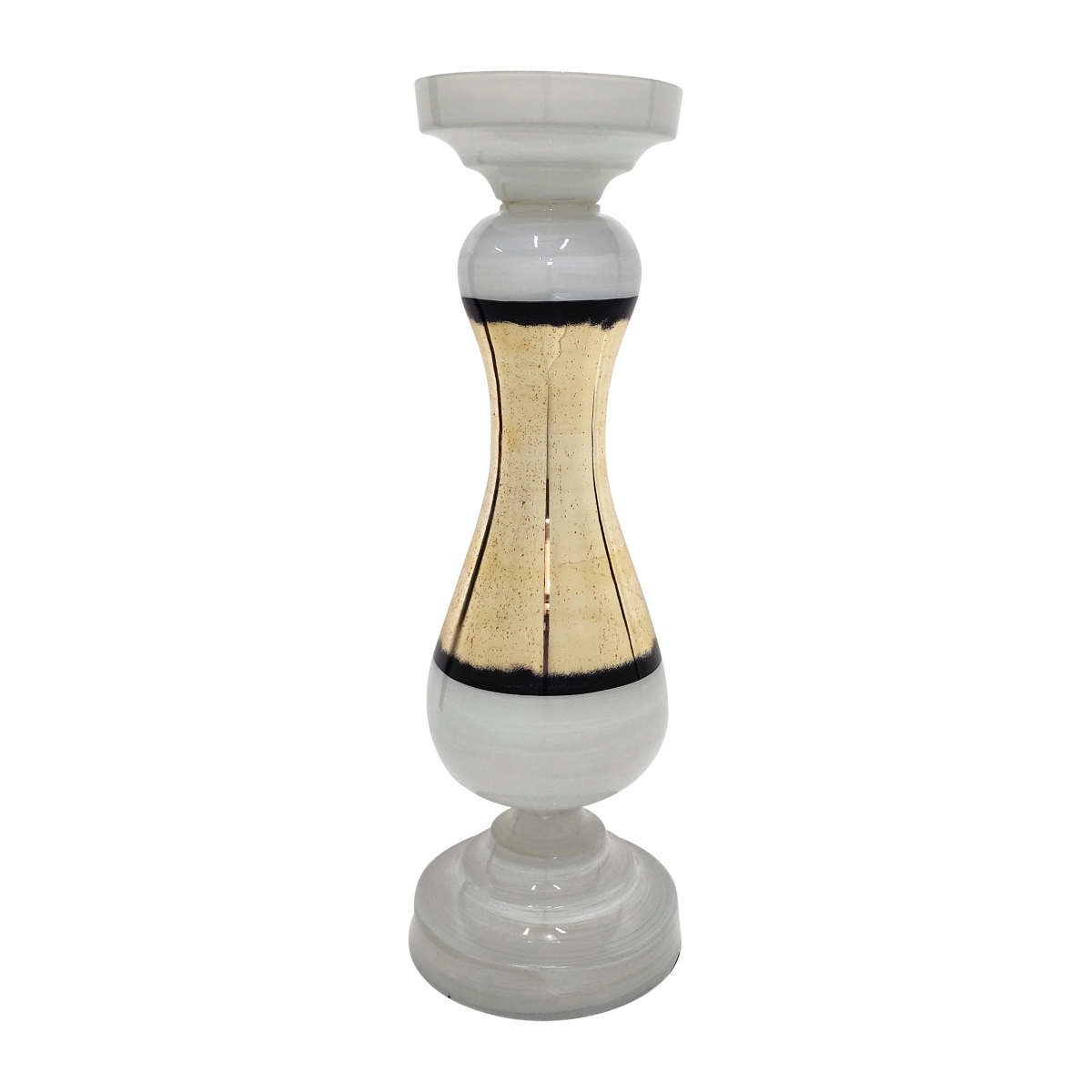 UPC 674012518626 product image for 18745-02 26 in. Glass Candle Holder, White | upcitemdb.com