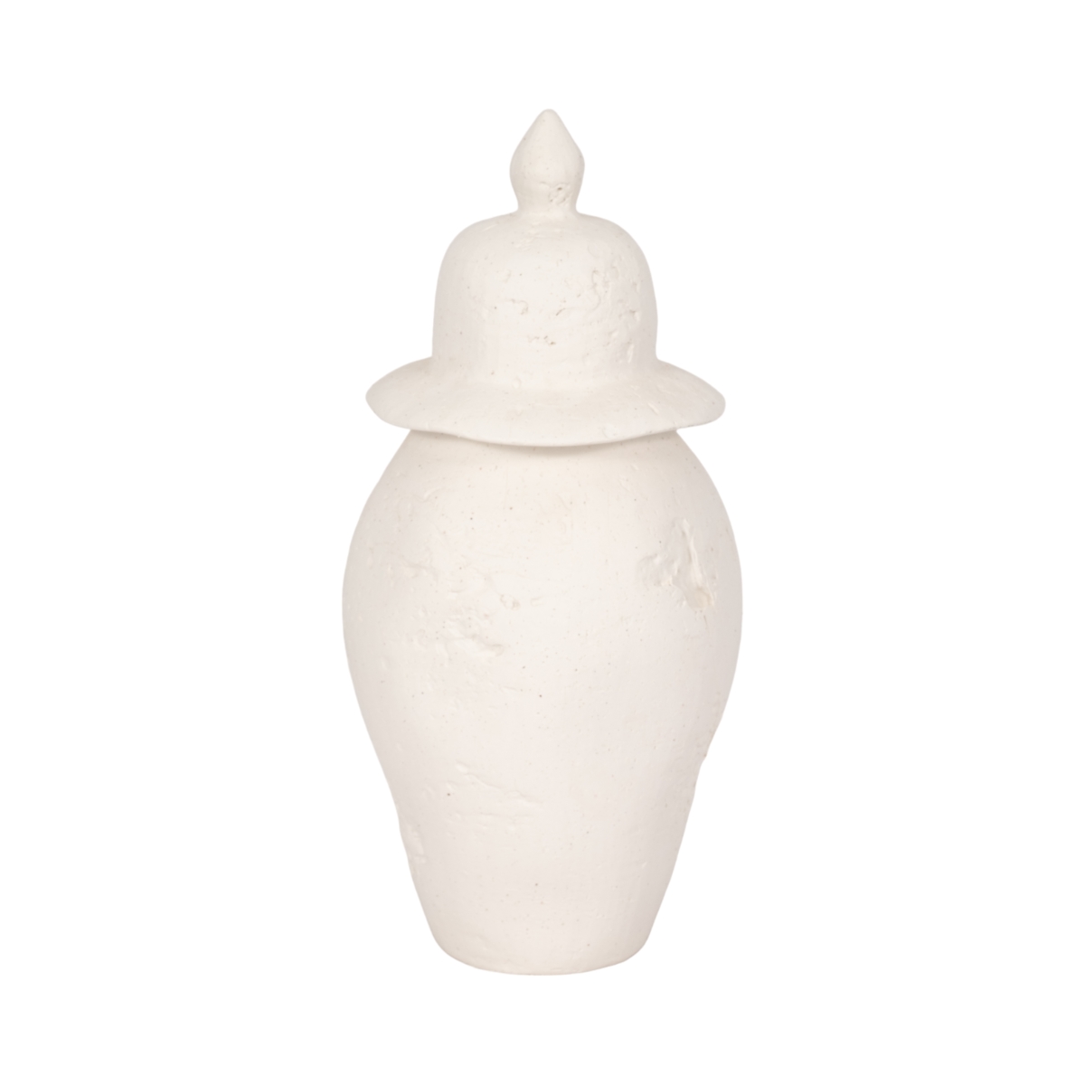Picture of Sagebrook Home 21421-01 16 x 7 in. Cast Stone Finish Temple Jar - White