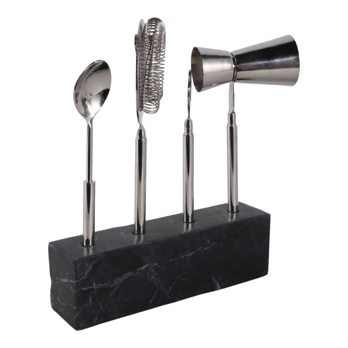 Picture of Sagebrook Home 22555 10 in. Bar Utensil Set, Silver & Black - 4 Piece