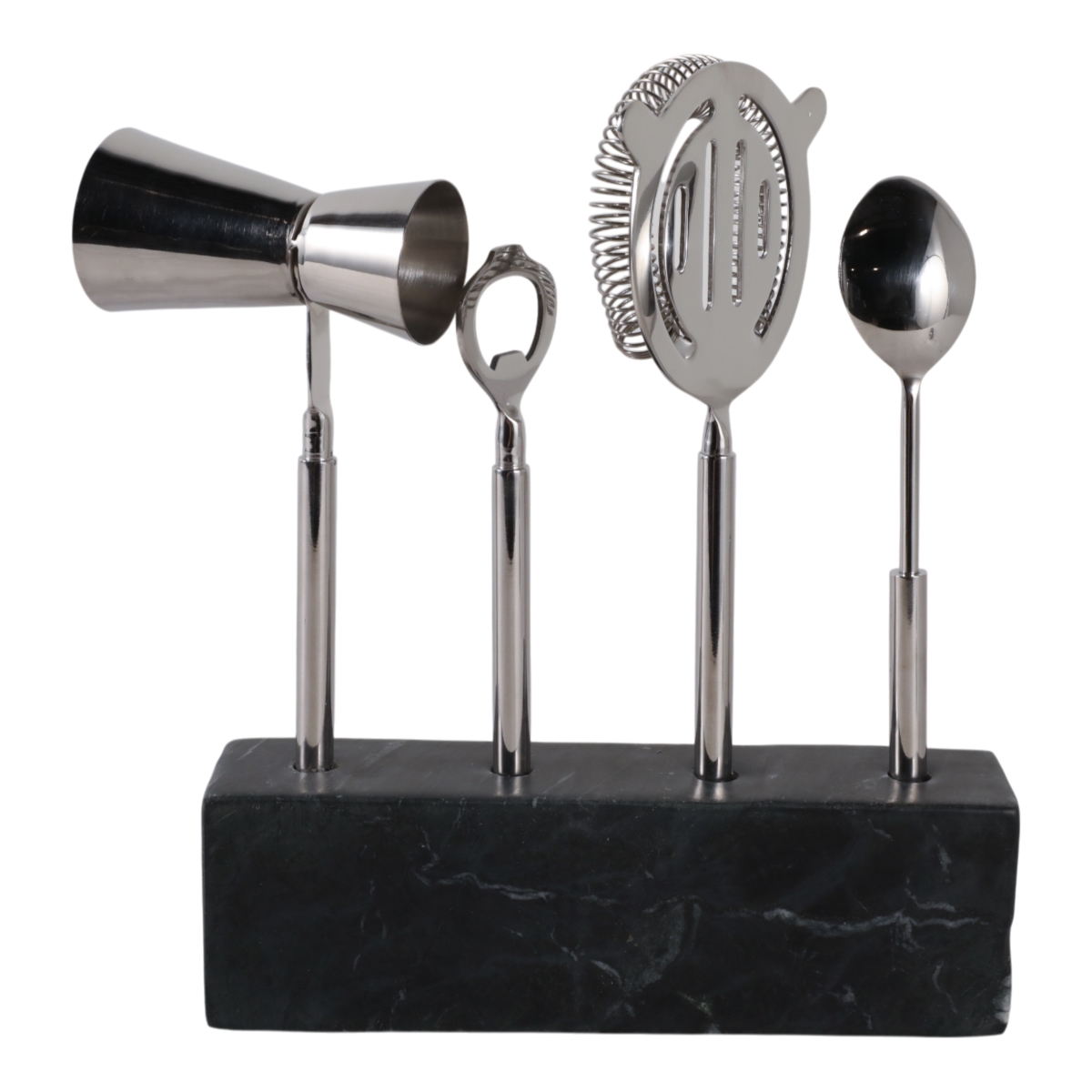 Picture of Sagebrook Home 22555 10 in. Bar Utensil Set, Silver & Black - 4 Piece