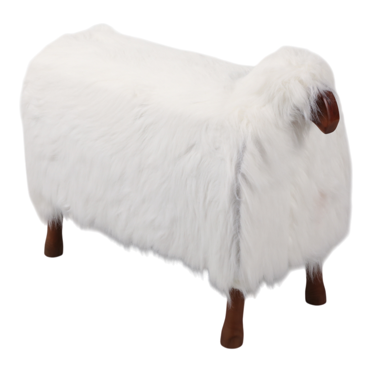 22781-03 44 x 33 in. Faux Fur Sheep, White & Brown