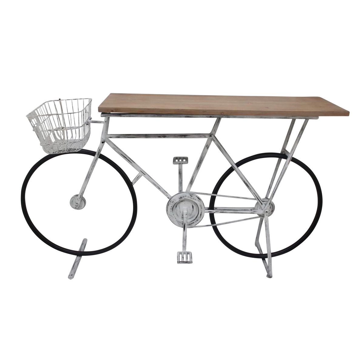 Fw10175-05 Bicycle Console Table, White