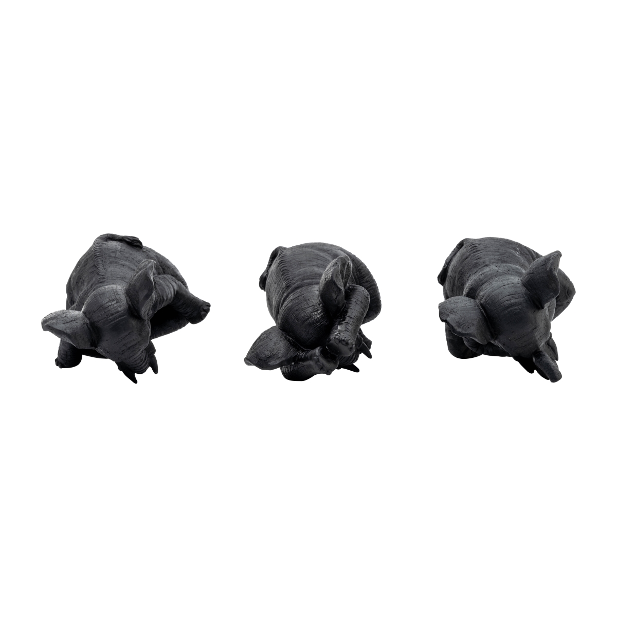 Picture of Sagebrook Home 17103-03 8 in. Resin Yoga Elephants Figurine, Black - Set of 3