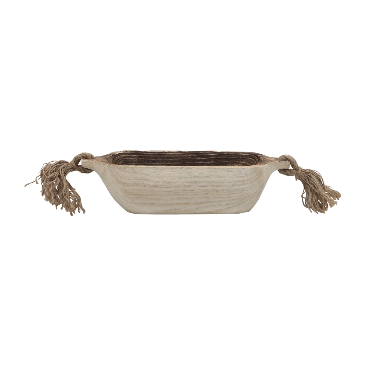 Picture of Sagebrook Home 17382 15 in. Wood Trays with Tassels, Natural & Brown