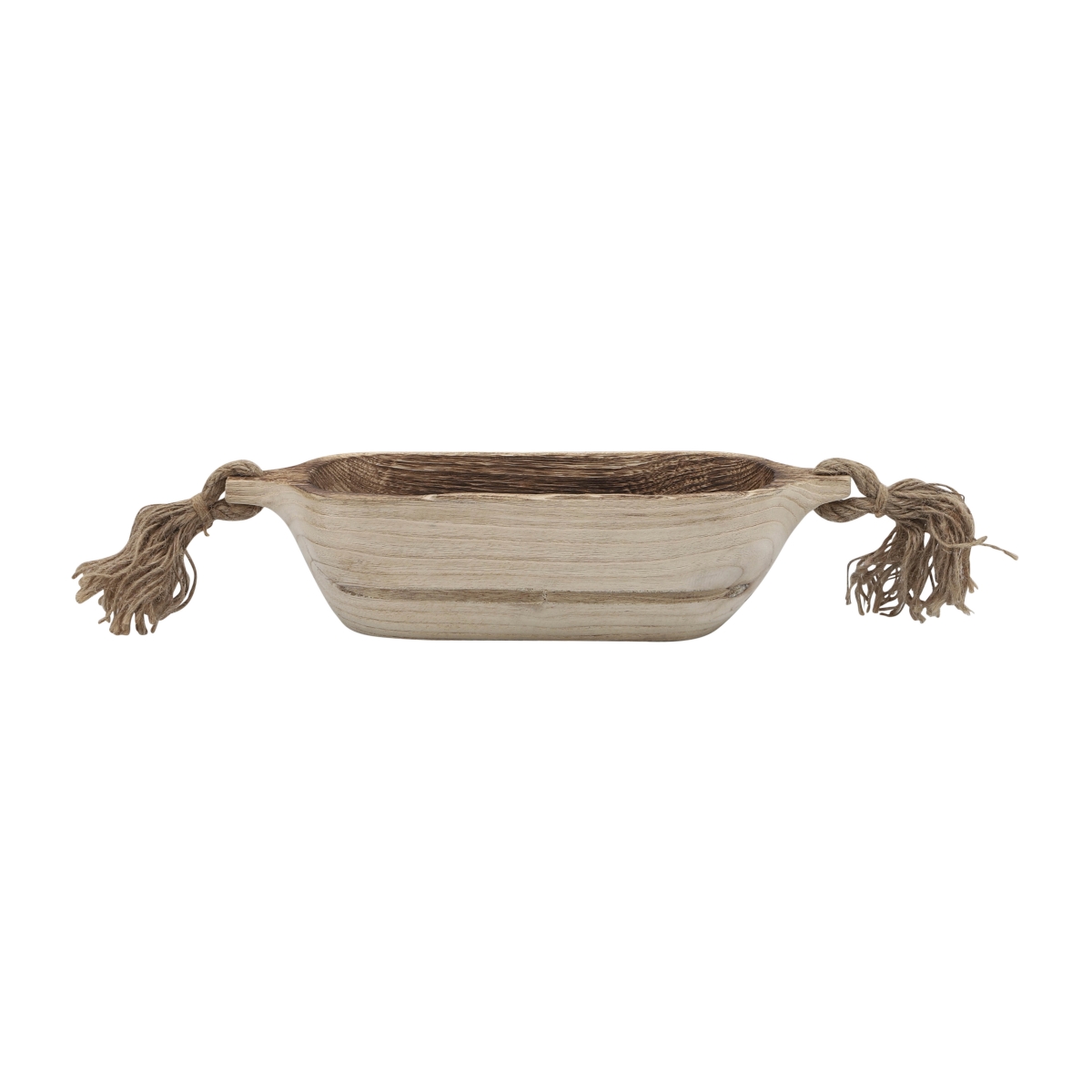 Picture of Sagebrook Home 17382 15 in. Wood Trays with Tassels, Natural & Brown