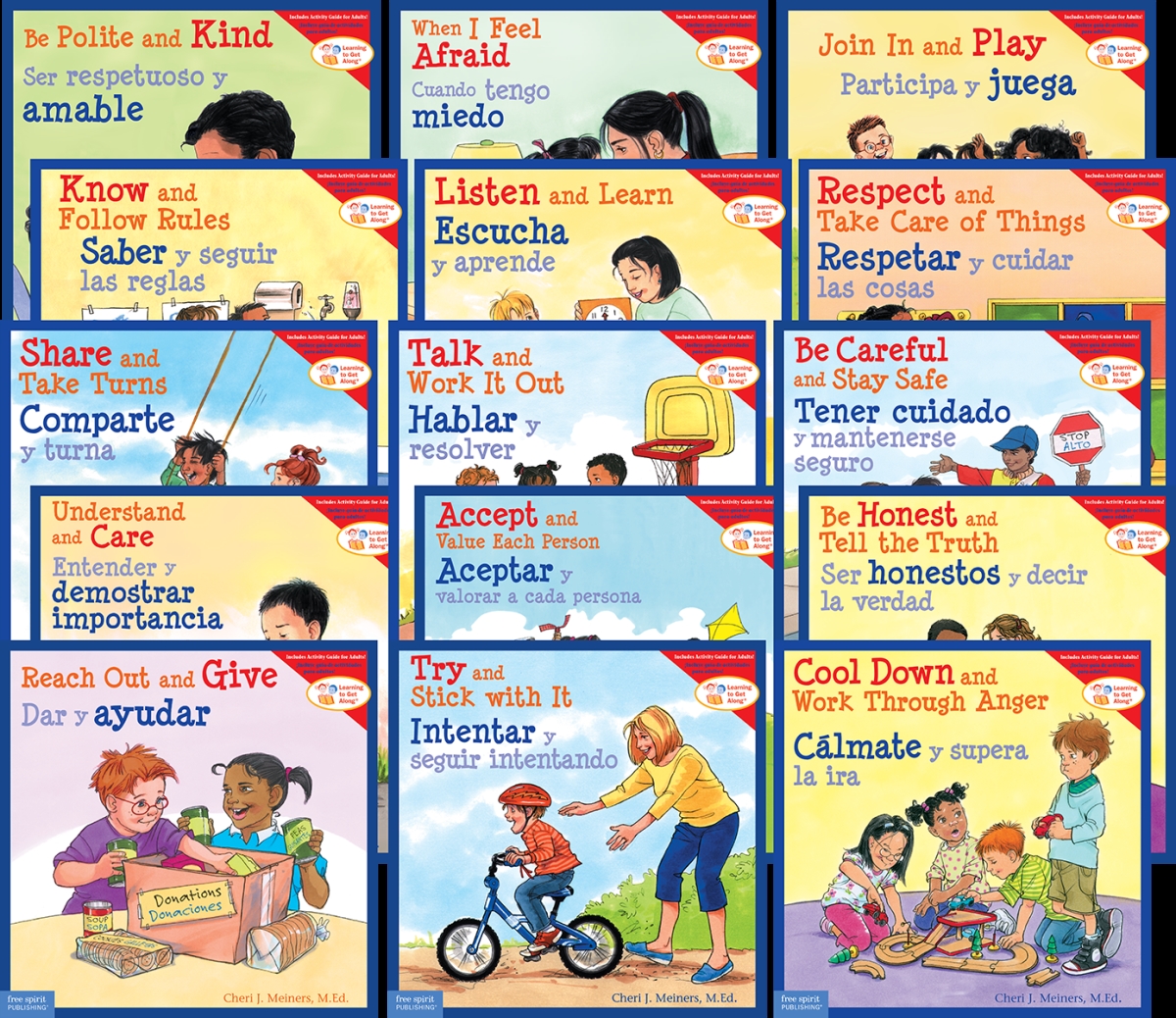 685188 Learning to Get Along Bilingual Editions Complete 15-Book Set
