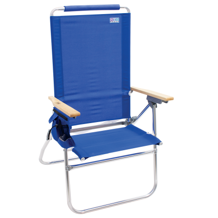 Sc644-46-1 Hi-boy Beach Chair With A Higher Back, Solid Blue
