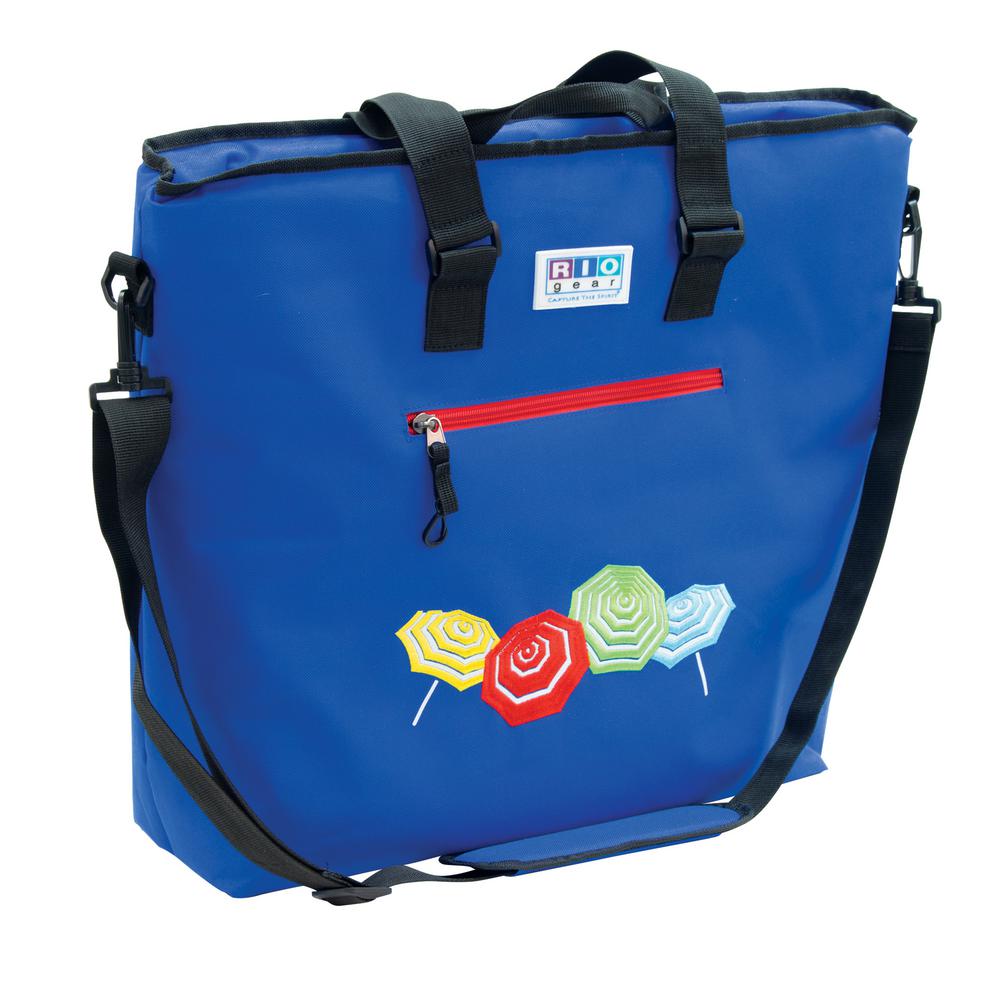 Ct777-46-1 Deluxe Insulated Tote Bag With Bottle Opener, Solid Blue