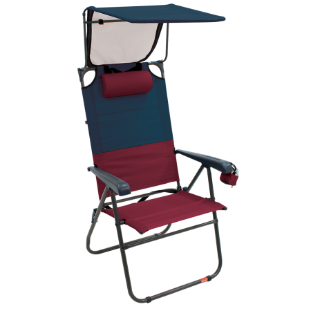 Gr643hcp-430-1 Hi-boy Canopy Chair, Charcoal & Oxblood - Steel