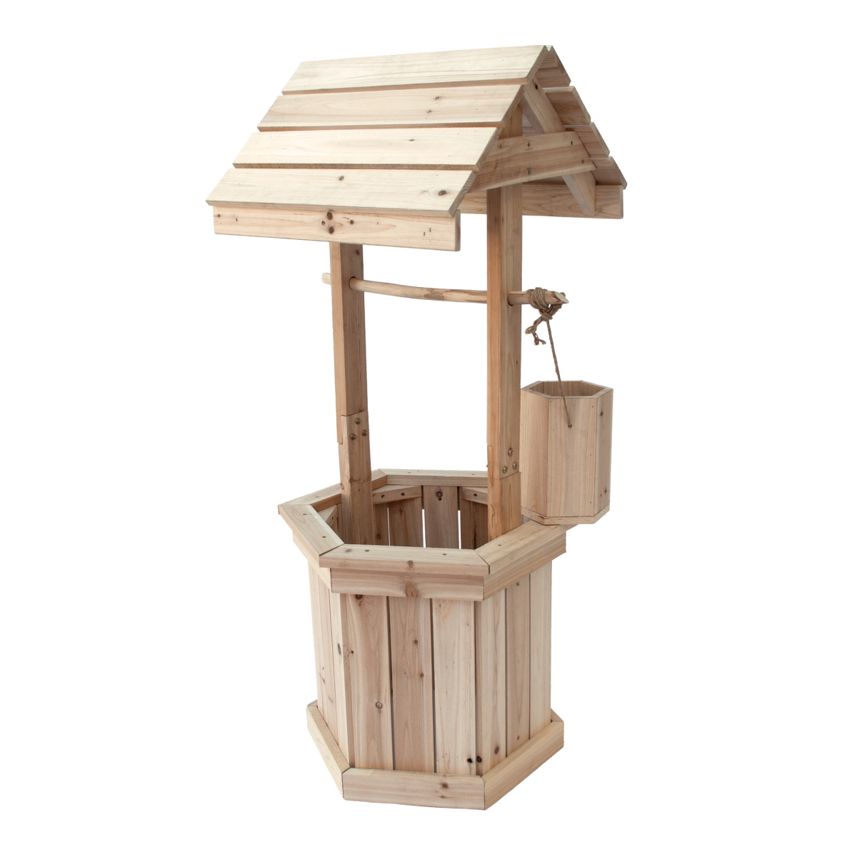 4987n 55 In. High Decorative Wishing Well, Natural