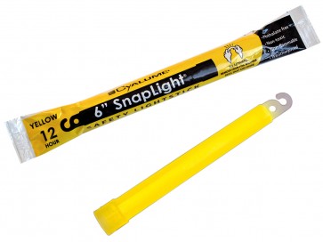 -9-08014-1pc 6 In. Snaplight 12 Hour Industrial Grade Light & Glow Stick - Yellow