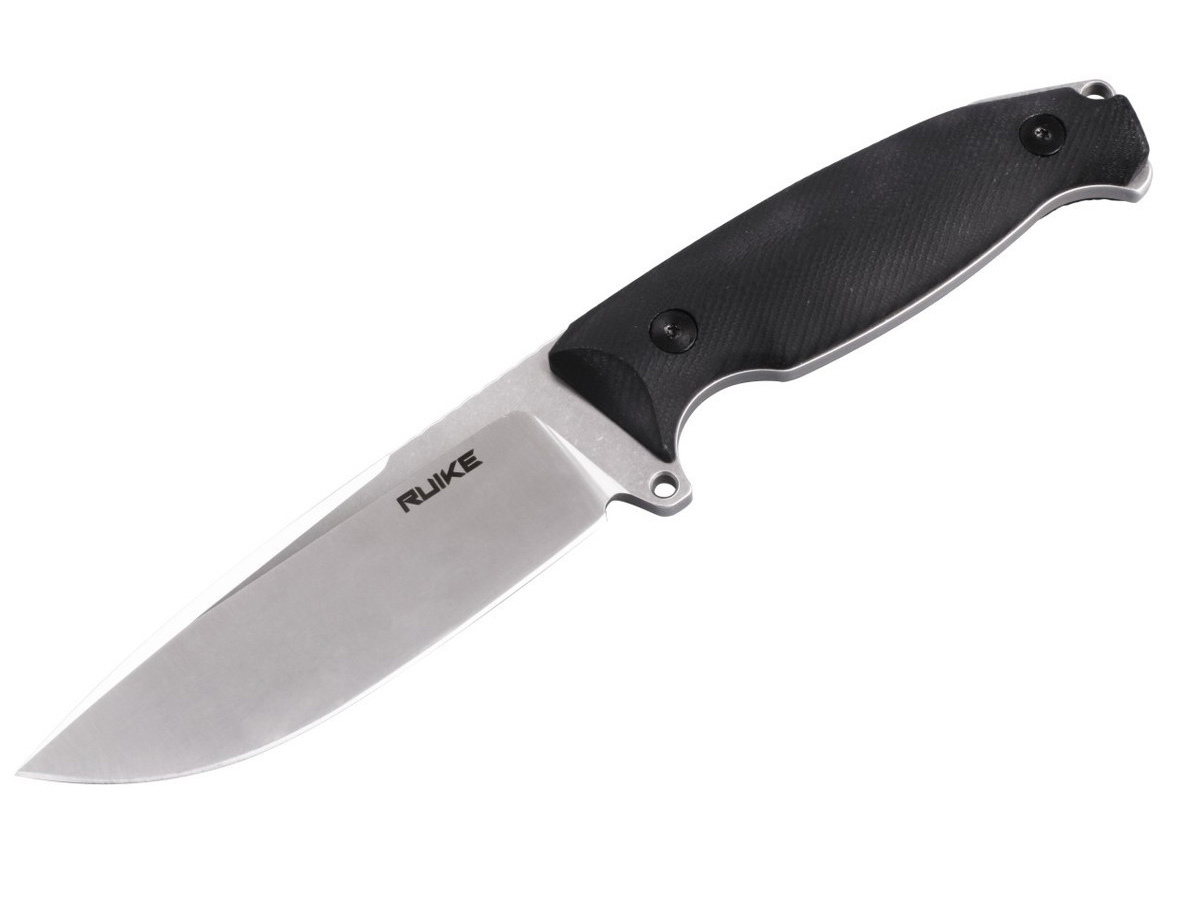 -ruike-f118-b 4.3 In. Straight Edge Fixed Blade Knife, Clip Point - Black
