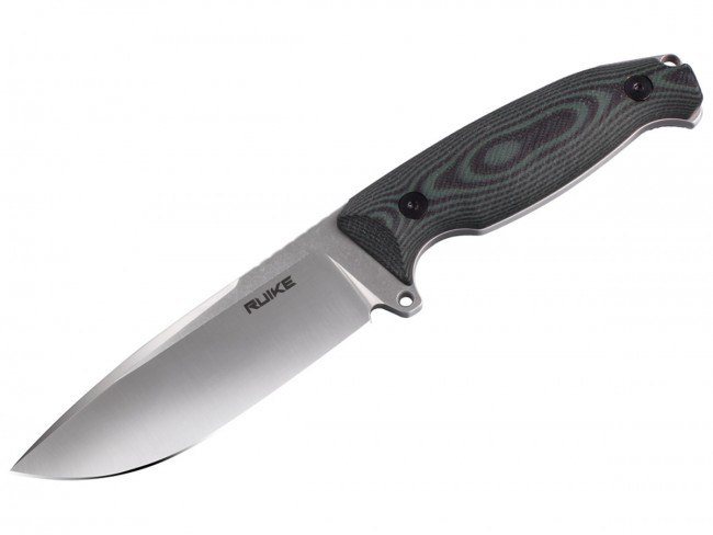 -ruike-f118-g 4.3 In. Straight Edge Fixed Blade Knife, Clip Point - Green & Black
