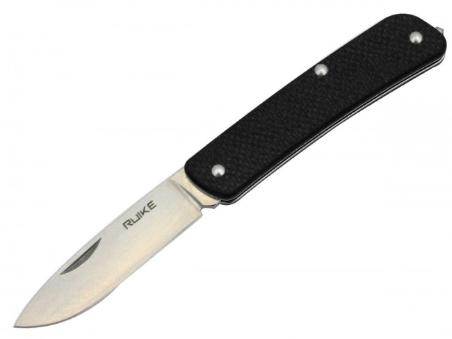 -ruike-m11-b 2.38 In. Straight Edge Folding Knife, Clip Point - Black