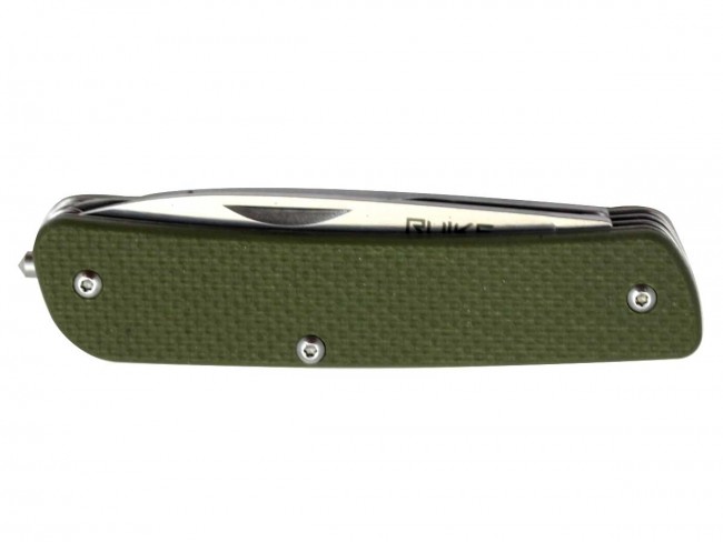 -ruike-m32-g 2.79 In. Straight Edge Folding Multifunction Knife - Clip Point, 15 Featured Tools - Green