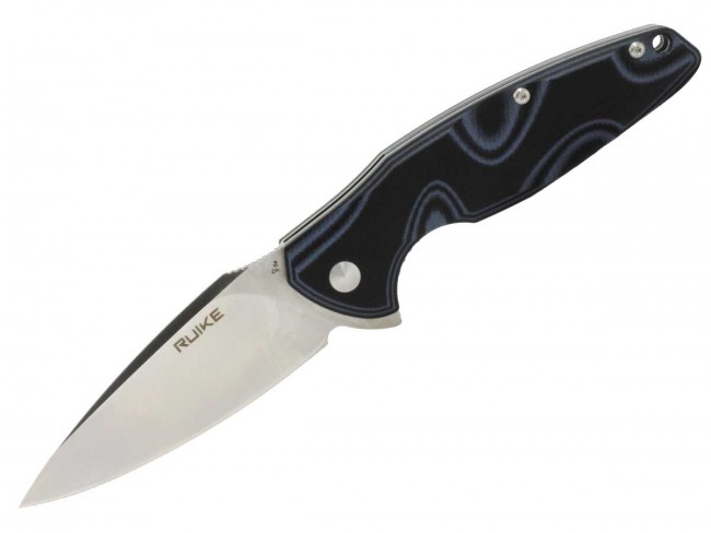 -ruike-p105-k 8.39 In. 14c28n Stainless Steel Folding Knife - Pale Blue & Black
