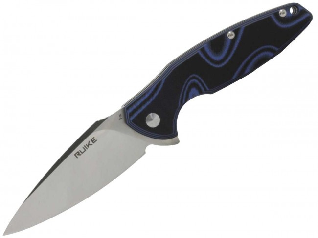 -ruike-p105-q 8.39 In. 14c28n Stainless Steel Folding Knife - Blue & Black