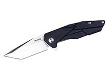 -ruike-p138-b 3.54 In. Straight Edge Folding Knife, Tanto Style - Black