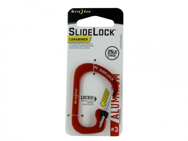 Niteize Niteize-csla3-19-r6 No. 3 Aluminum With Slide-to-lock Design Slidelock Carabiner - Orange