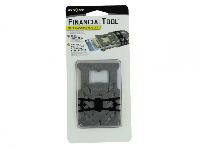 Niteize Niteize-fmtr-11-r7 Financial Tool Blocking Wallet & Multi-tool - Stainless Steel
