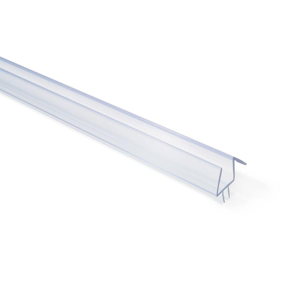 12cobs98 98 In. Frameless Shower Door Bottom Sweep With Drip Rail For 0.5 In. Glass