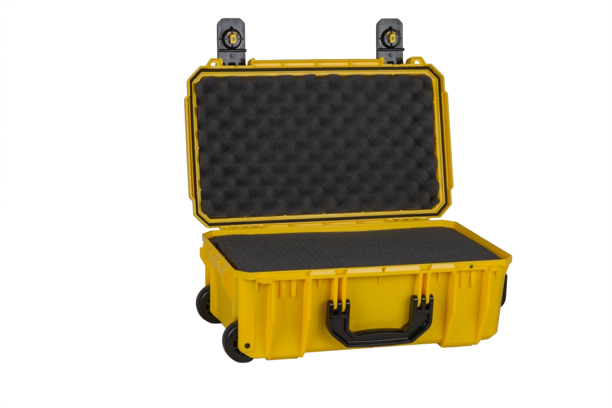 830 Carry On Wheeled Case With Foam- Yellow