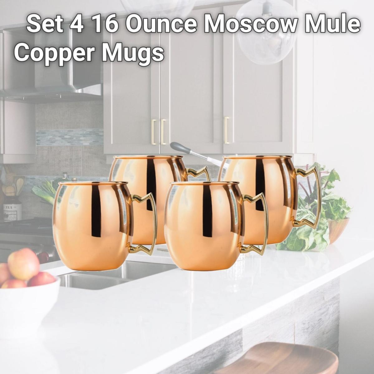 Picture of Select Home 818850012315 Set 4 16 Ounce Moscow Mule Copper Mugs