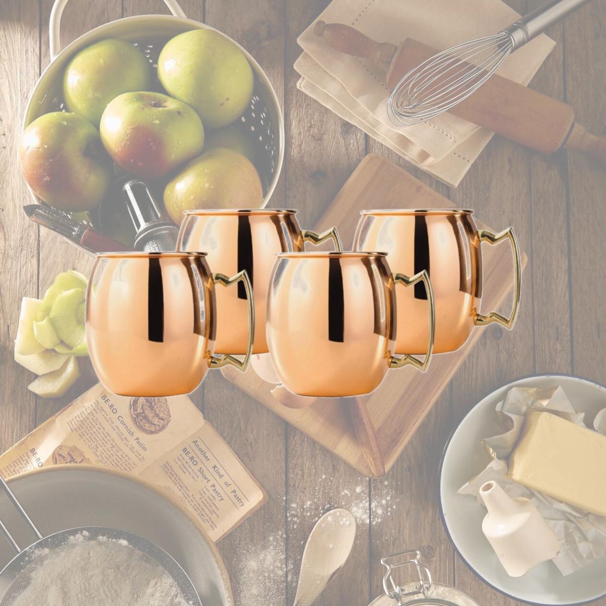 Picture of Select Home 818850012315 Set 4 16 Ounce Moscow Mule Copper Mugs