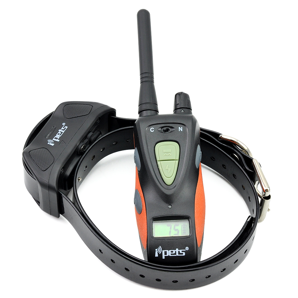 617-1 800 M Newest Rechargeable & Waterproof Dog Electronic Shock Training Collar - Black
