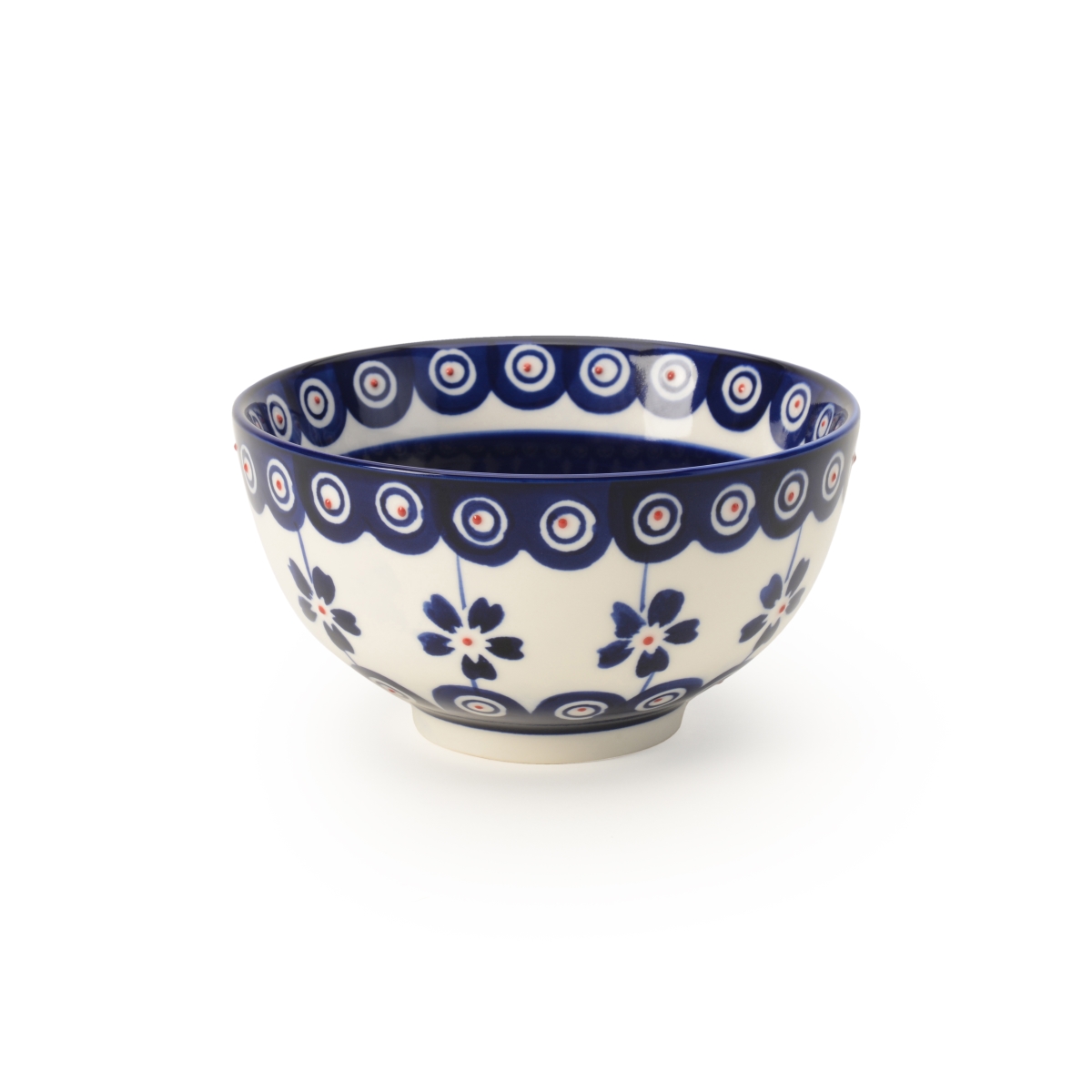 05380-4 5 In. Pottery Bowls, Blue - Set Of 4
