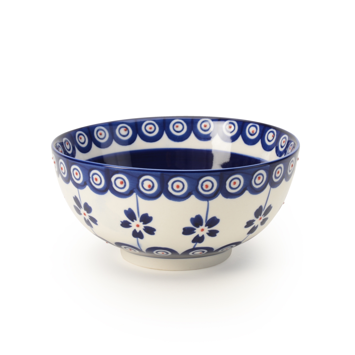 05381-4 6 In. Pottery Bowls, Blue - Set Of 4