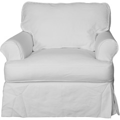 Horizon Slipcovered Chair, Warm White